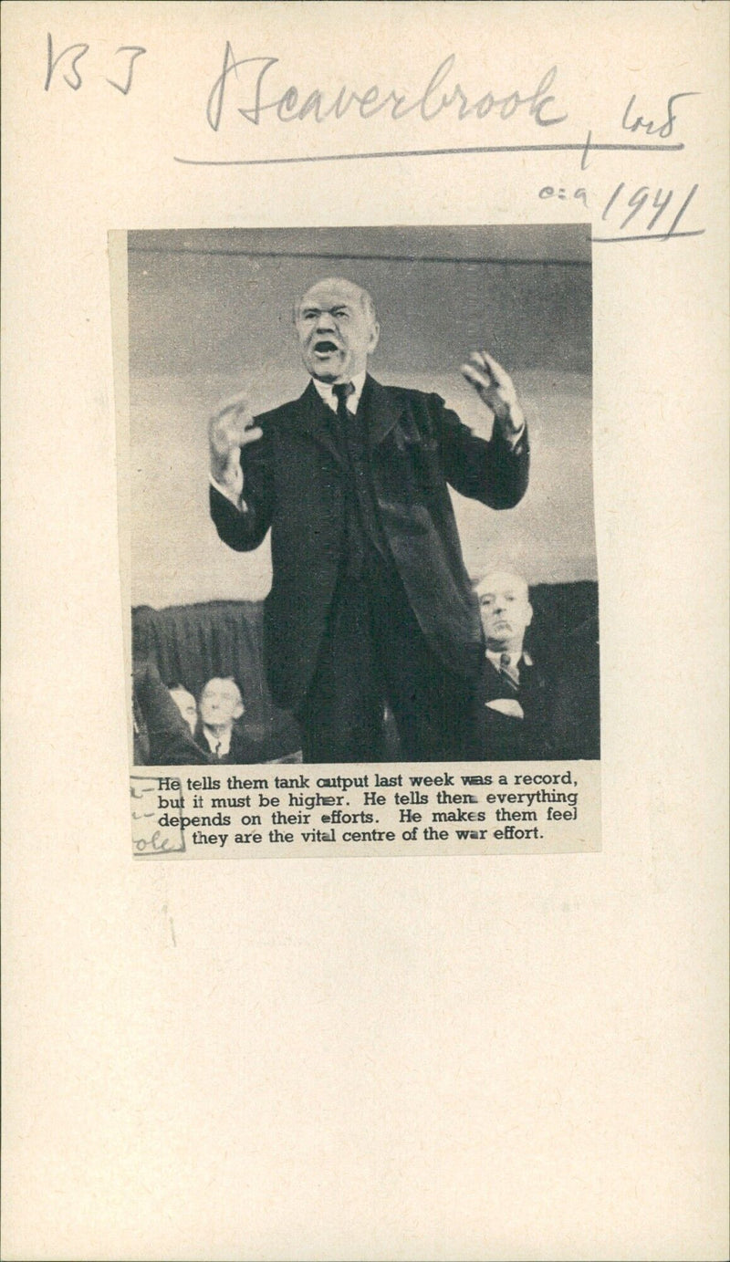 Tank production meeting with J Henverbrook, May 6, 1941 - Vintage Photograph