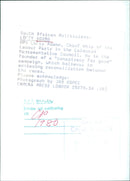 South African Politicians: LOFTY ADAMS OPS - Vintage Photograph