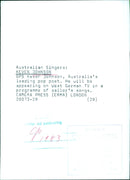 KEVEN JOHNSON OPS Kever Johnson, Australia's leading pop poet, appearing on West German TV - Vintage Photograph