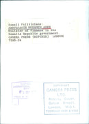 ABDULCADIR MOHAMED ADEN, Minister of Finance in the Somalia Republic government - Vintage Photograph