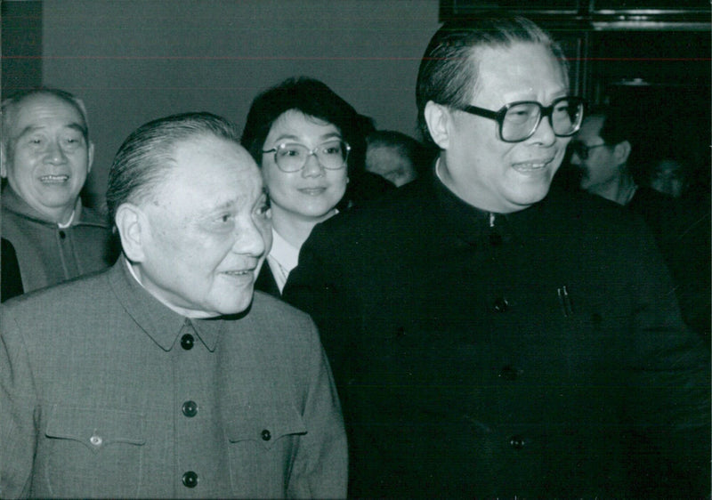 Chinese Politicians Jiang Zemin & Deng Xiaoping - Vintage Photograph