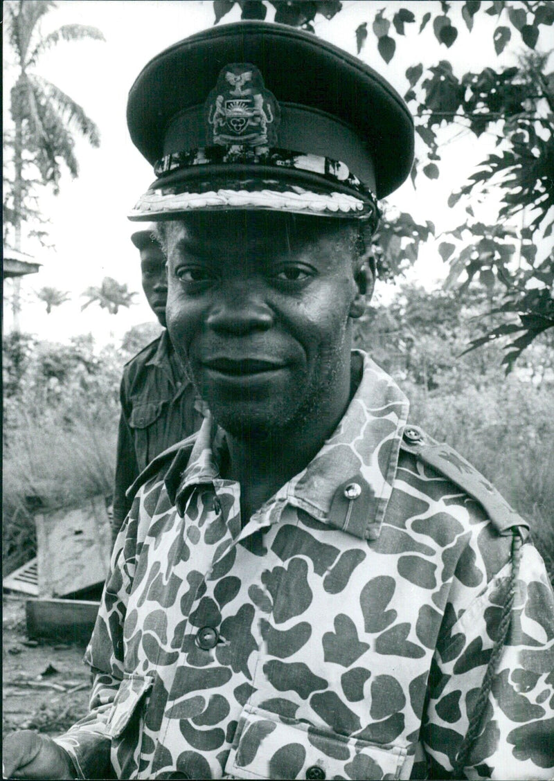 Biafran Leaders: COLONEL JOSEPH ACHUZIA Commander of the Biafran troops in the Umuahia sector. - Vintage Photograph