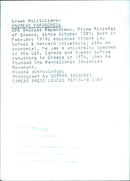 Andreas Papandreou, Prime Minister of Greece - Vintage Photograph