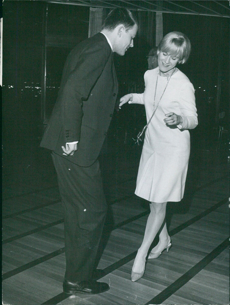 Swedish Film Institute organized a film festival on the Opera Terrace during Polish Week on Friday, February 18th. - Vintage Photograph