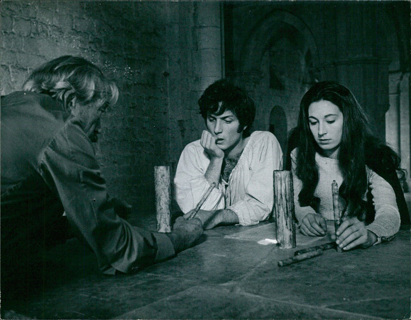 Anna Moffo and Bekim Fehmiu in a scene from "The Adventurers" - Vintage Photograph