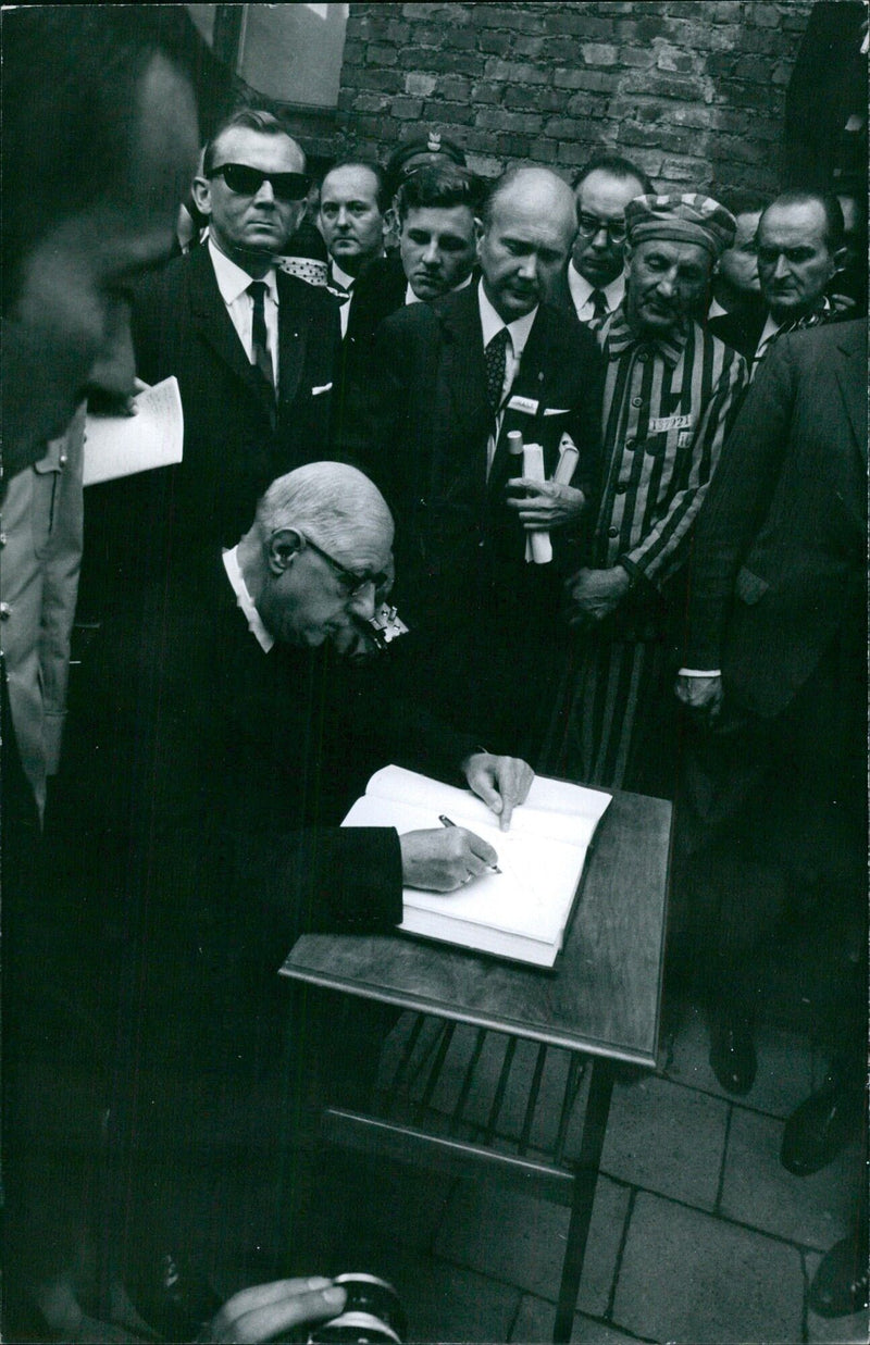 De Gaulle in Auschwitz - Vintage Photograph