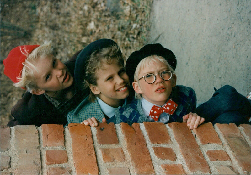 Lilla Jönssonligan during filming - Vintage Photograph