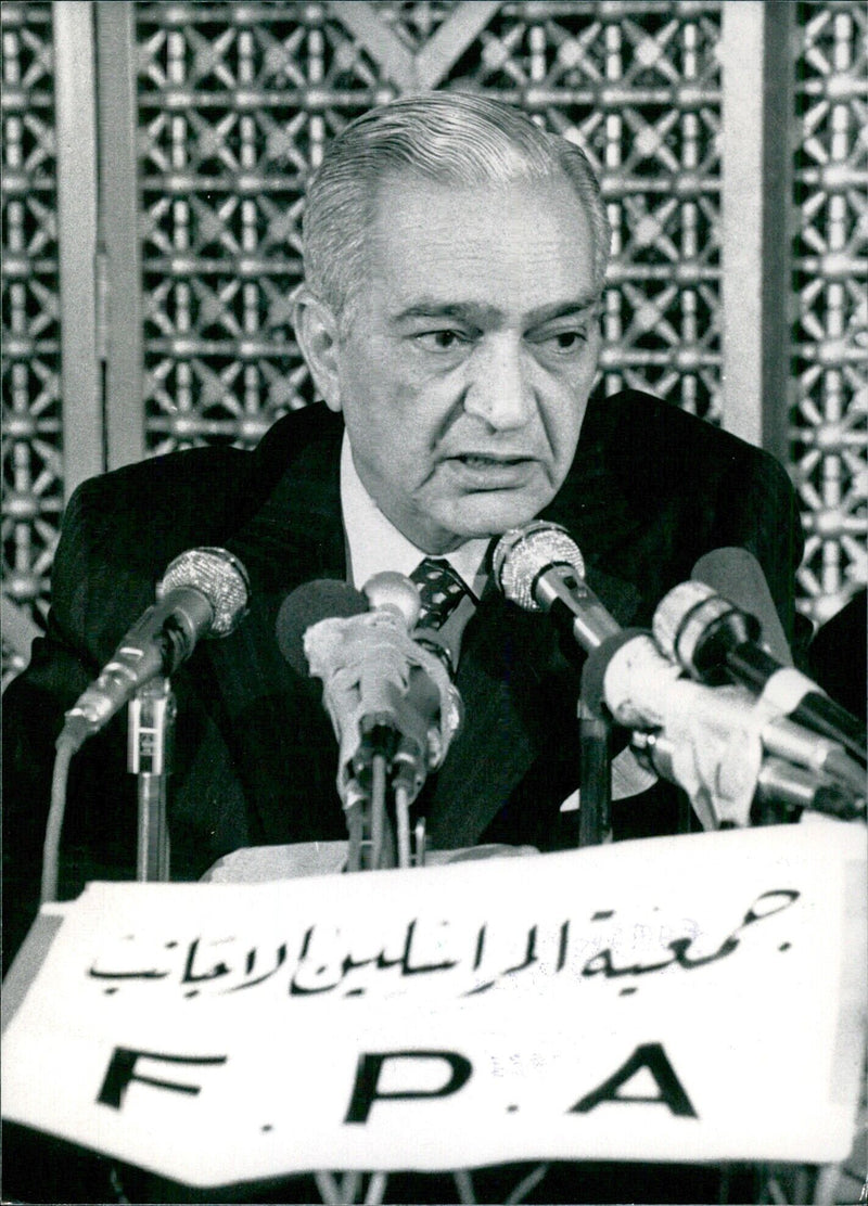 Mustafa Khalil, former Prime Minister of Egypt (1978-80), now Assistant Secretary General for Political Affairs of the ruling National Democratic Party - Vintage Photograph