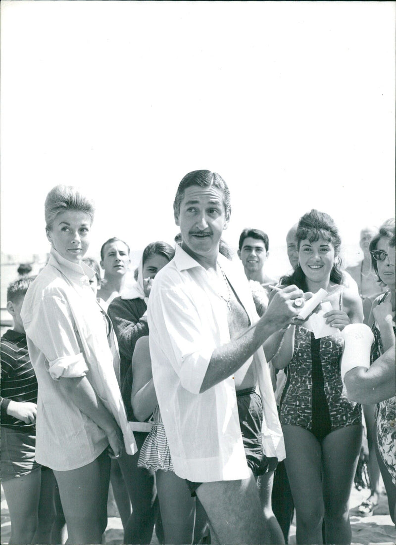 French filmstar Jeanne Moreau at the Venice Film Festival - Vintage Photograph