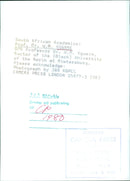 Prof. Dr. W.M. Kgware, Rector of the University of the North at Pietersburg - Vintage Photograph