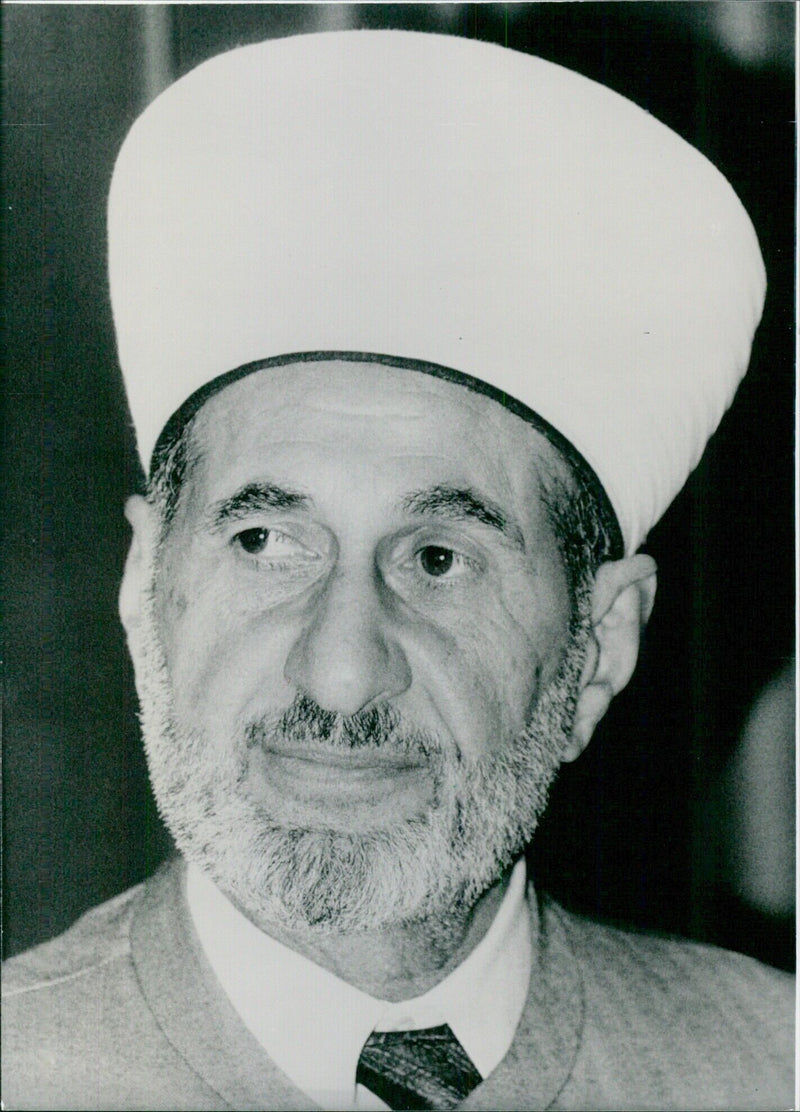 Lebanese Religious Leader Hassan Khaled, Mufti of the Republic of Lebanon - Vintage Photograph