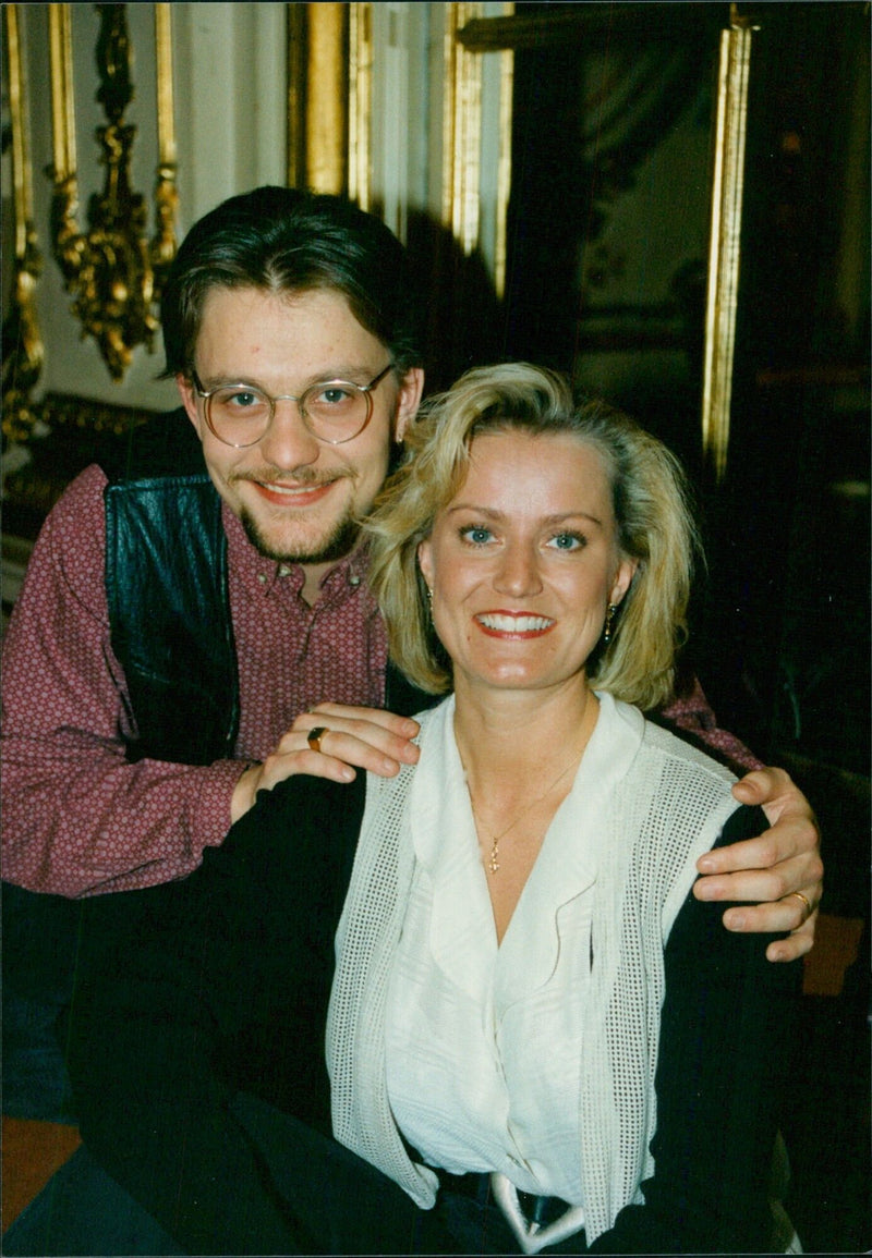 Carina and Michael Jaarnek in Melodifestivalen 1994 - Vintage Photograph