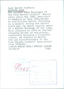 Hermann Kant, President of the East German Writers' Association - Vintage Photograph