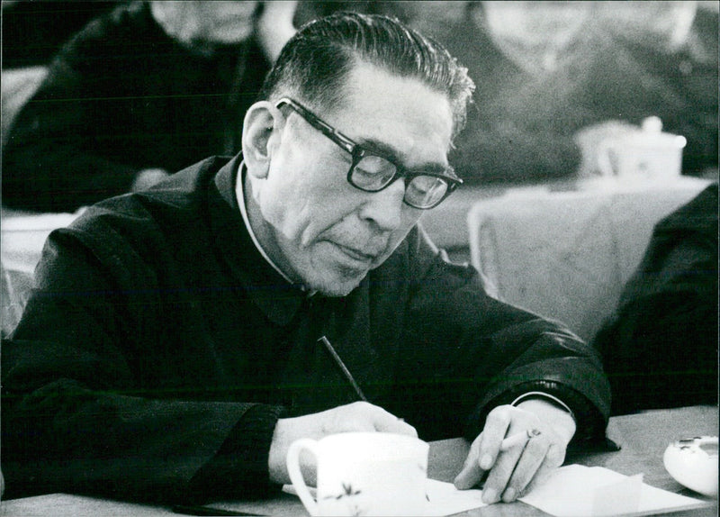 KANG SHI'EN, Vice-Premier of the State Council of China and Minister of Petroleum Industry - Vintage Photograph