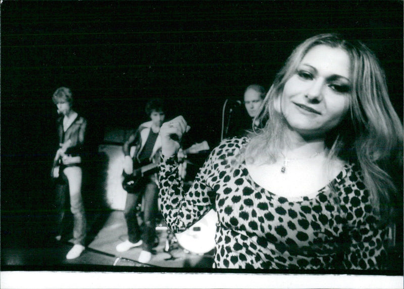 Zena Kakoulli with The Only Ones band - Vintage Photograph