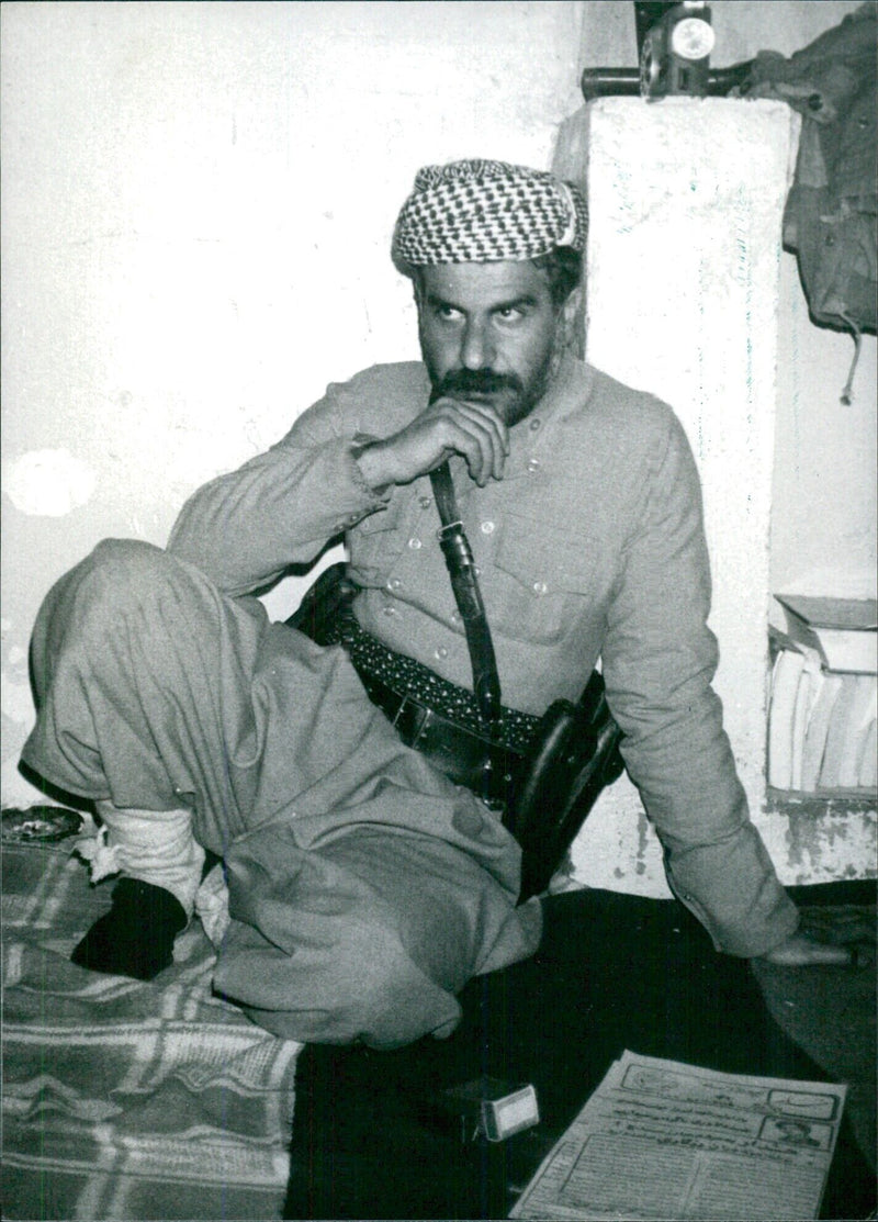 Kurdish Leader Mohamed Sadih Kamangar, Founder of Komala Party - Vintage Photograph