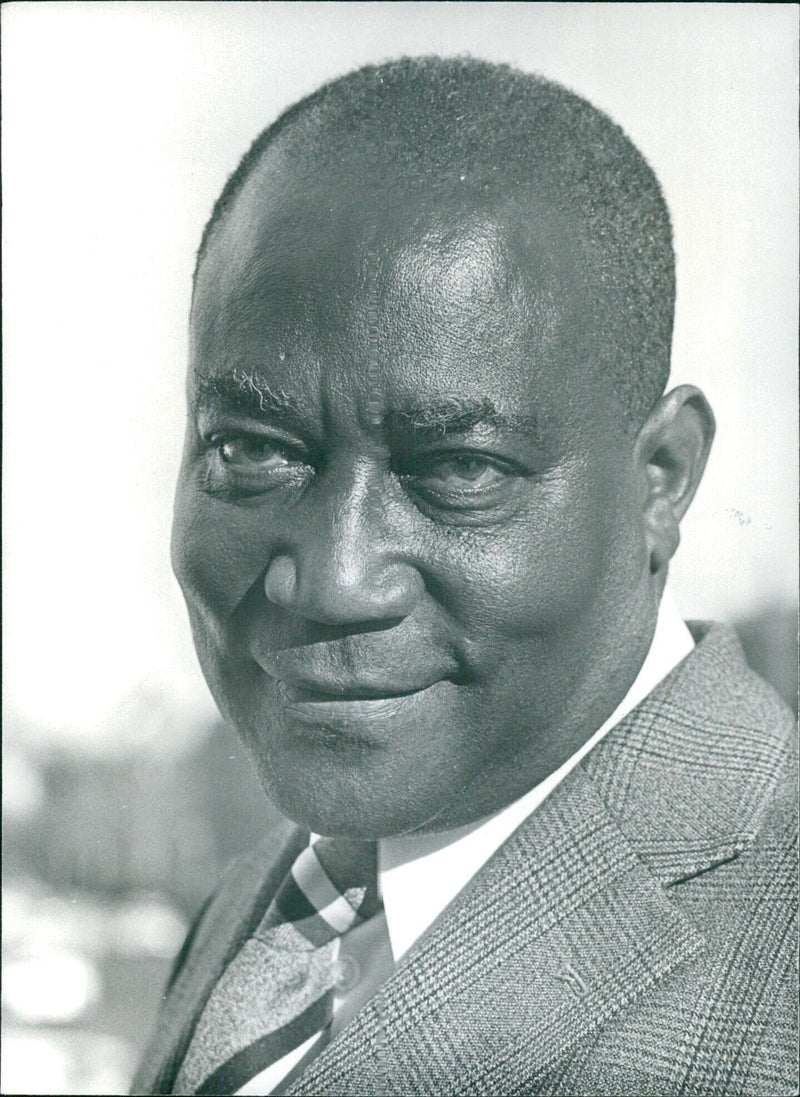 Namibian Chief Clemens Kapuud at Talks with South African Officials - Vintage Photograph