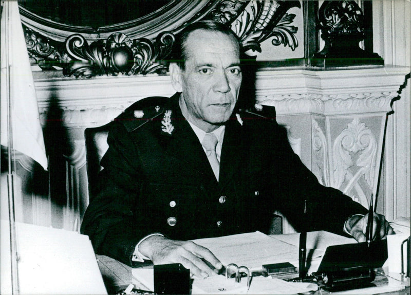 Gen. Antonio Llamas, Argentina's Secretary for Press and Information - Vintage Photograph