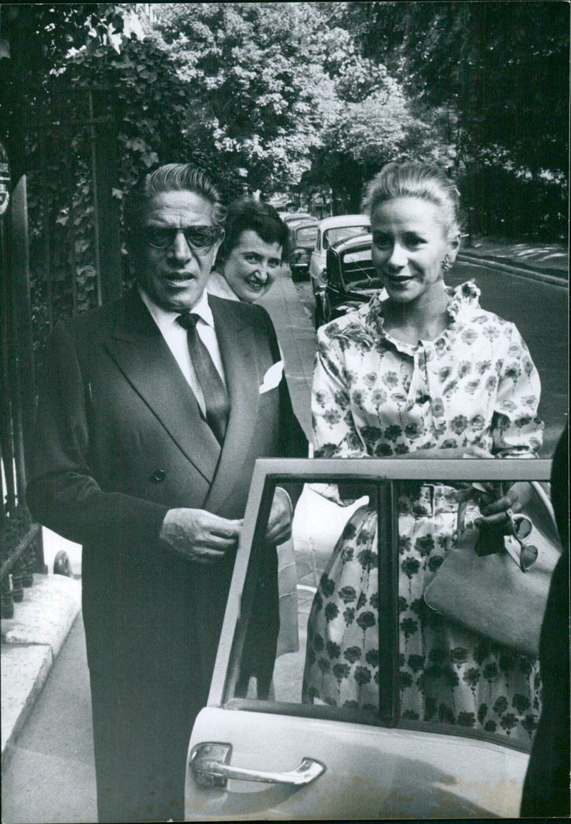 Onassis and his wife in Paris - Vintage Photograph