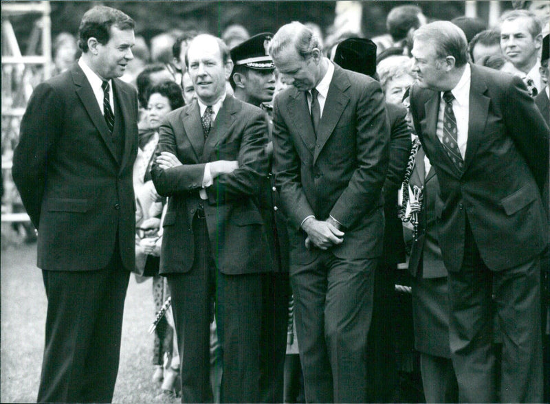 U.S. Government Officials at the White House - Vintage Photograph