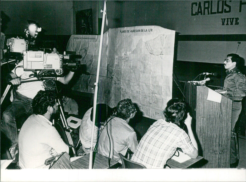 Defence Minister Humberto Ortega Denounces US Aggression - Vintage Photograph