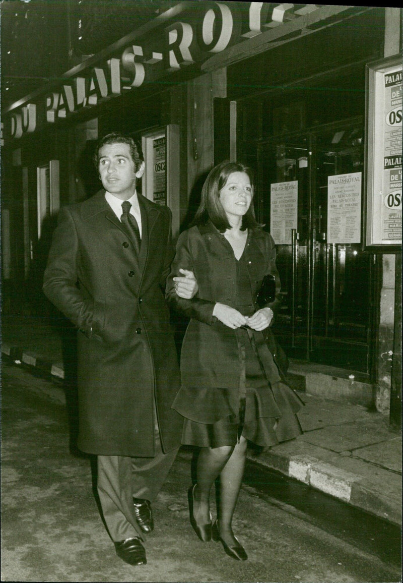 Christina Onassis and her former Brazilian boyfriend Pablo Ferrari on an elegant outing in Paris - Vintage Photograph
