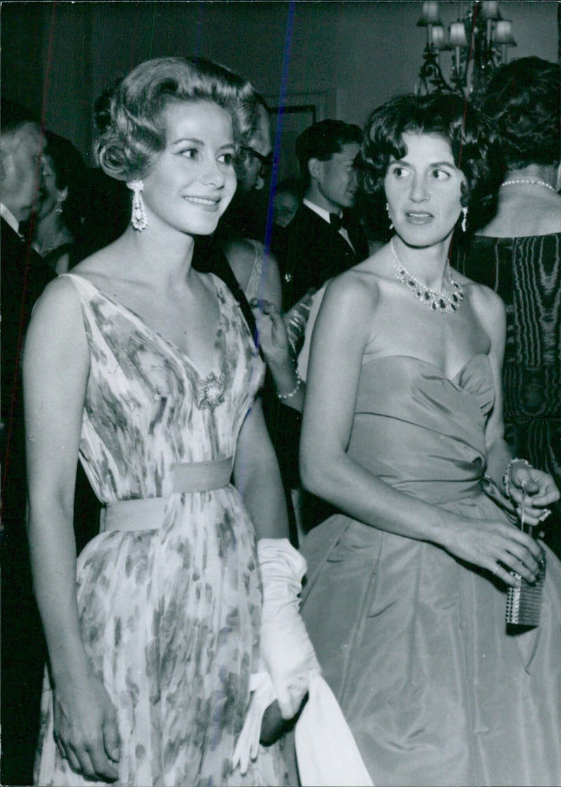 Tina Onassis and Eugenie Niarchos, sisters married to Greek shipping magnates Aristotle Onassis and Stavros Niarchos. - Vintage Photograph