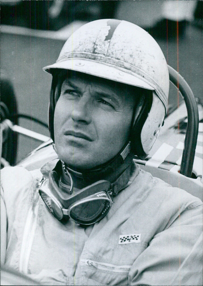 British Racing Driver Frank Gardner in a Brabham-Ford for the Ian Walker Racing Team - Vintage Photograph