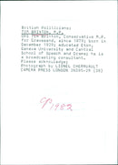 British Politician Tim Brinton, M.P. - Vintage Photograph