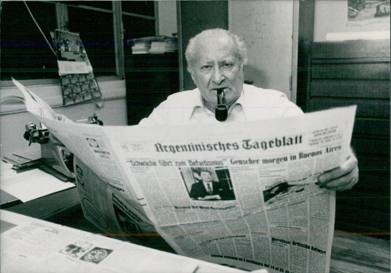 Peter Garlinsky, Editor-in-Chief of the "Argentinian Tageblatt," a German-speaking Argentine daily newspaper. - Vintage Photograph