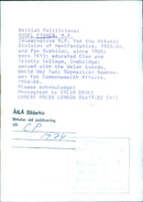 British Politician Nigel Fisher, M.P. - Vintage Photograph