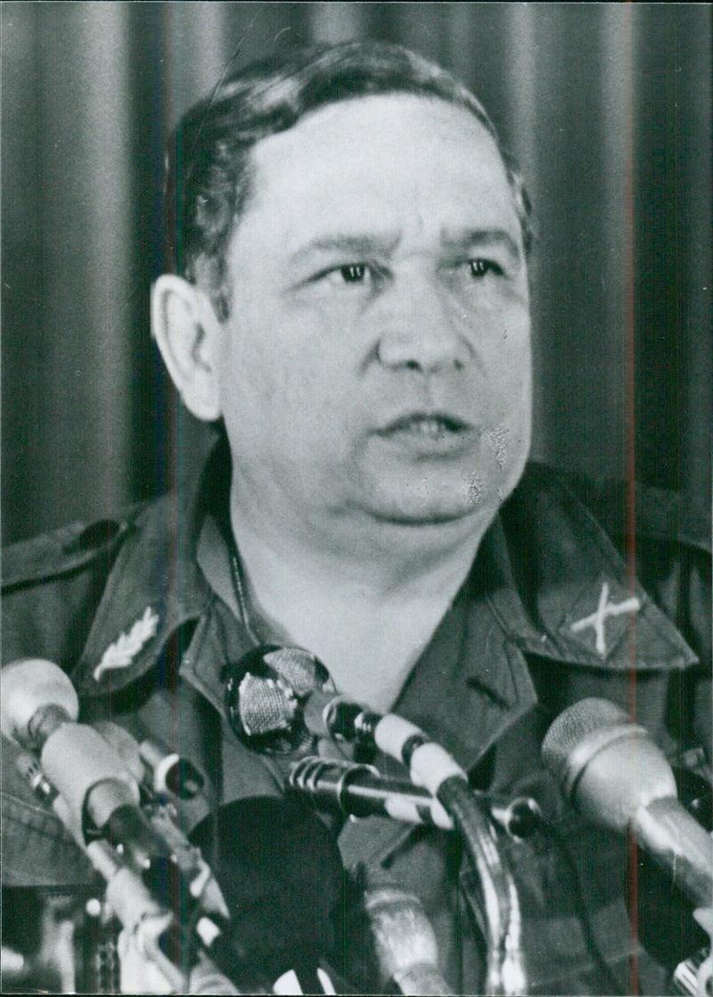 Gen. Jose Garcia, El Salvador's Minister of Defence and Commander of the Army - Vintage Photograph