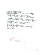 British Politicians: LEON BRITTAN, M.P. - Vintage Photograph