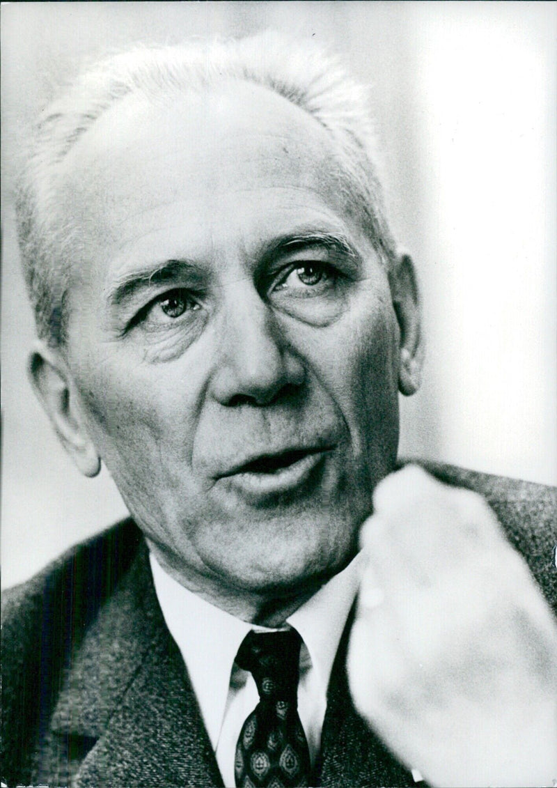 French businessmen: HENRI ZIEGLER President of the Société National Industrielle l'Aérospatiale; and a leading figure in the building of the French supersonic aircraft Concorde. - Vintage Photograph