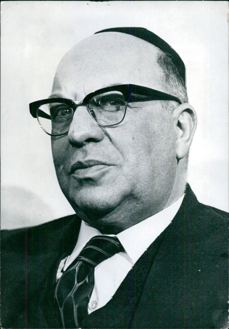 Israeli Politician Dr. Josef Burg, Minister of the Interior - Vintage Photograph