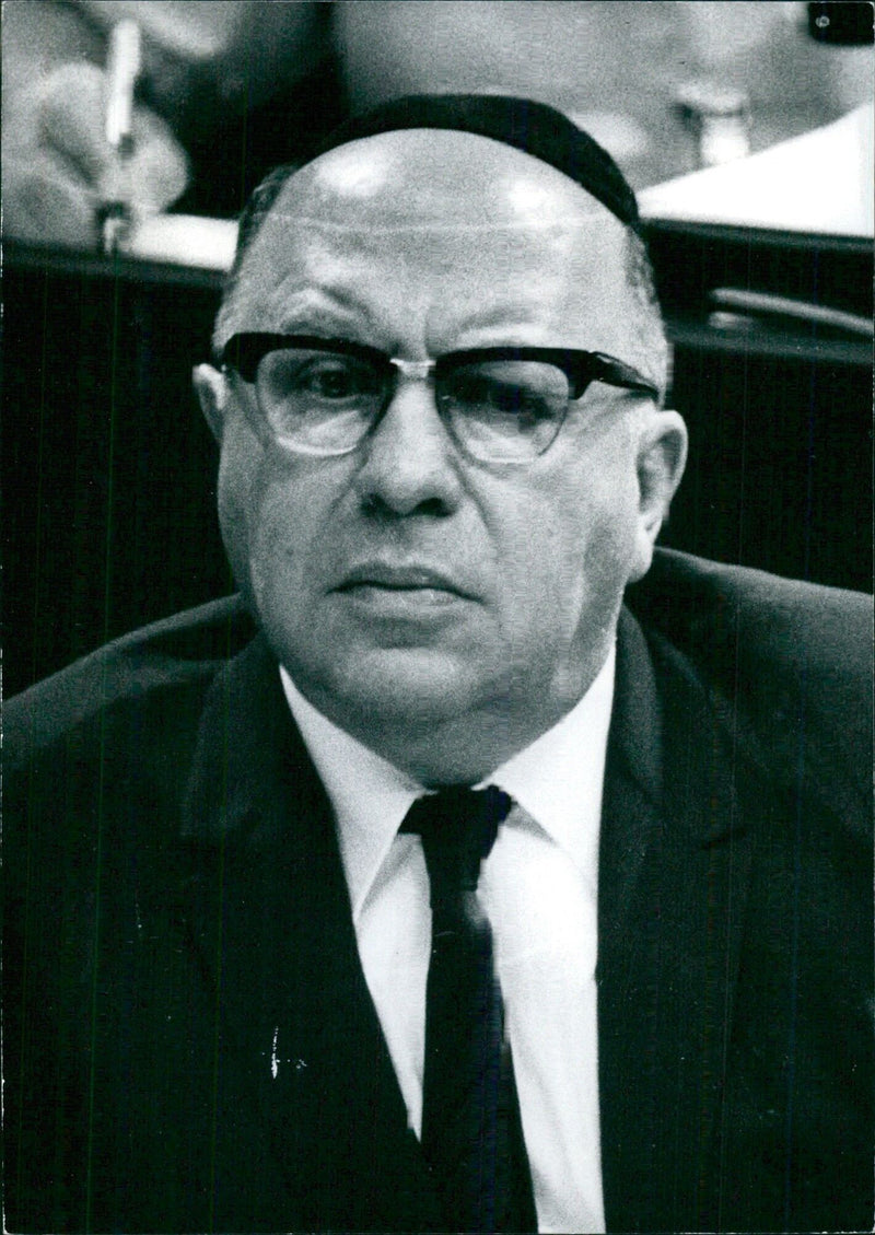 DR. YOSEF BURG, Israeli Minister of the Interior - Vintage Photograph