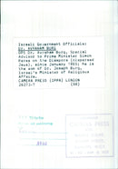 Israeli Government Officials: Dr. AVRAHAM BURG OPS - Vintage Photograph