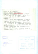 Spanish Diplomat Manuel Aznar Zubigaray - Vintage Photograph