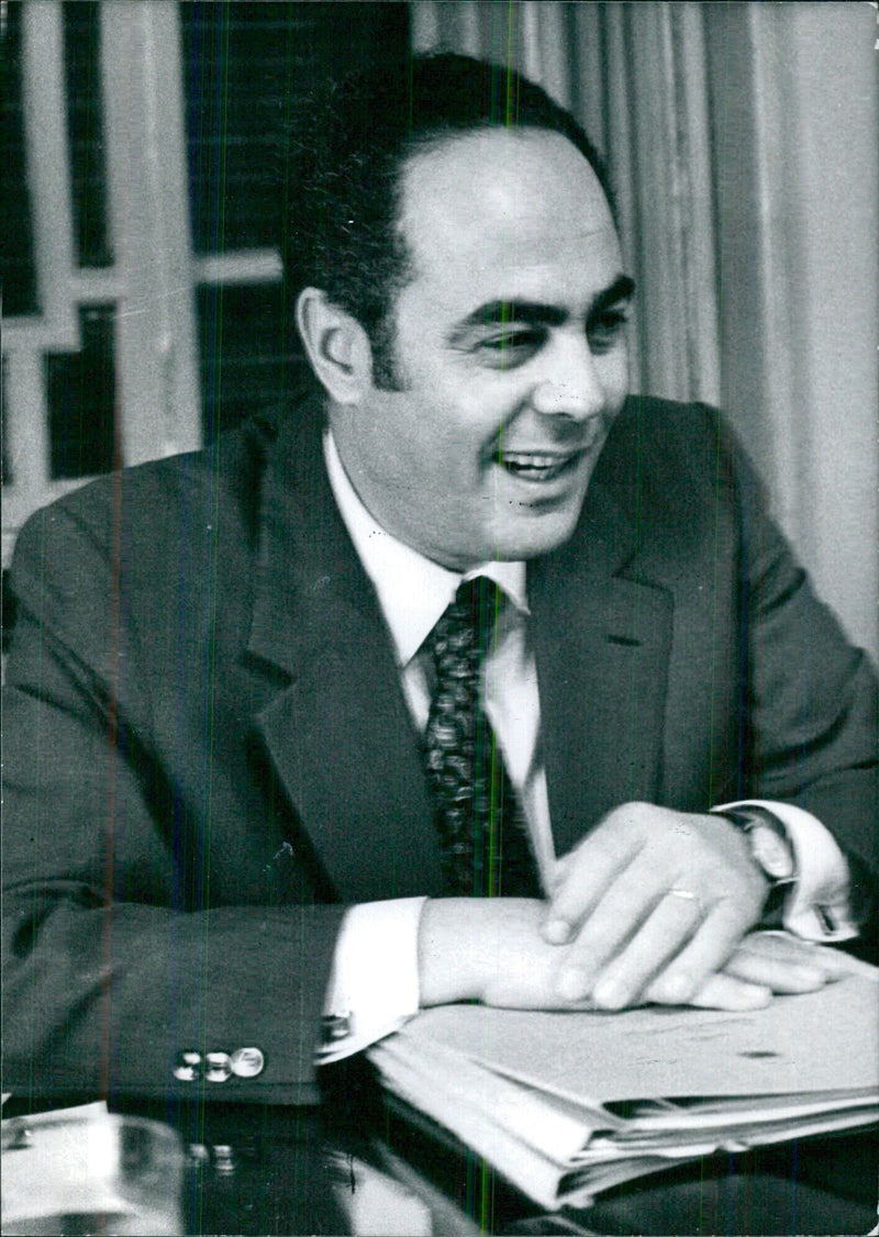 Egyptian Politician Dr. YAHIA ABDUL AZIZ AL GAMAL, Egypt's Minister of State for Cabinet Affairs - Vintage Photograph