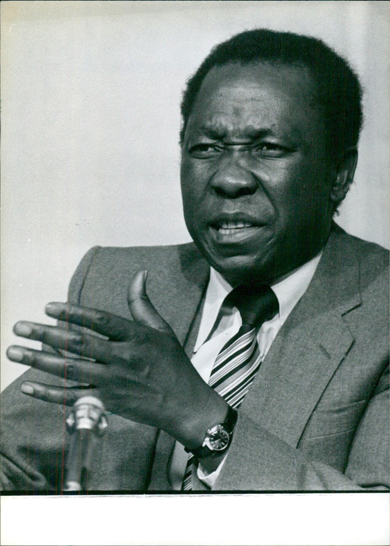 Dr. Edison Zvobgo at Rhodesia Conference - Vintage Photograph