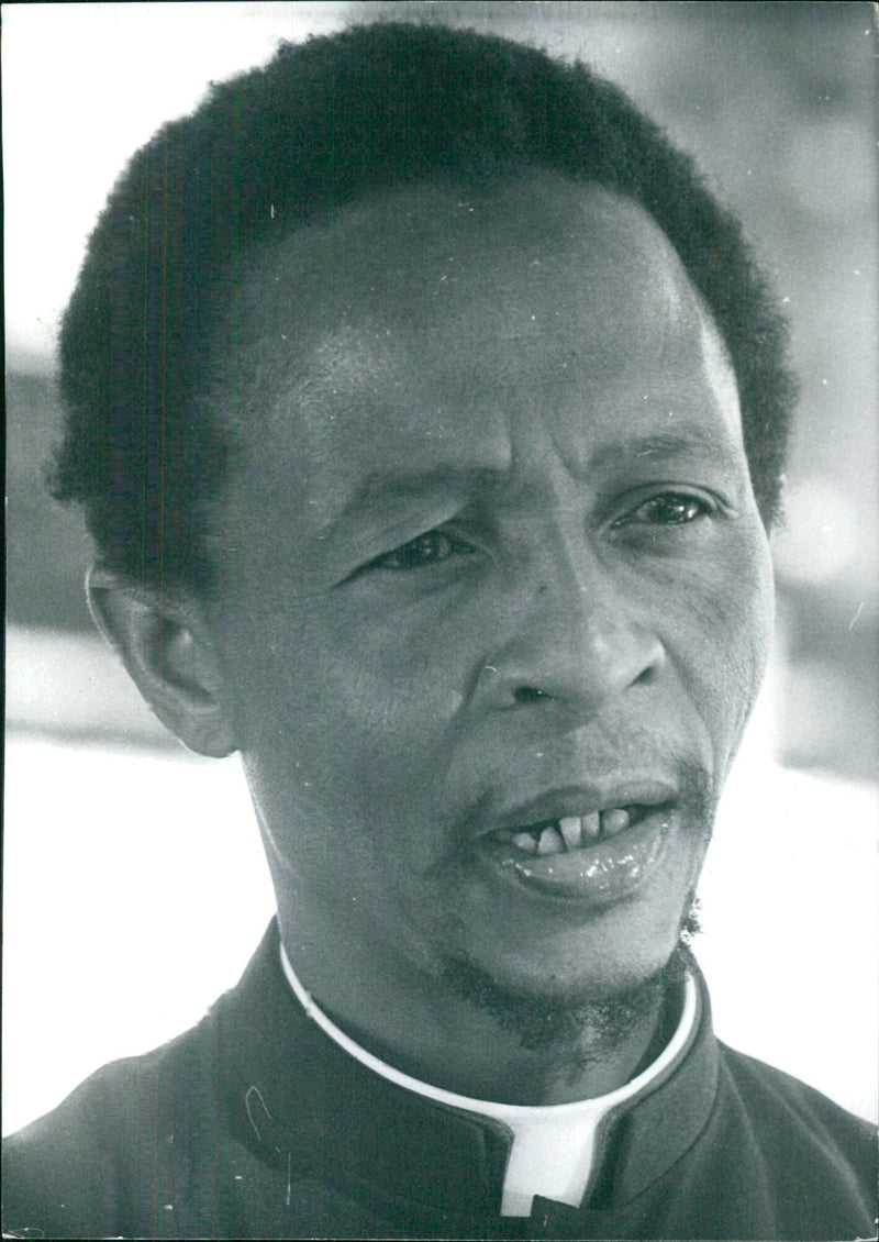 Bishop Mandla Zwane, Catholic Bishop and leader of the large Catholic following in Swaziland. - Vintage Photograph