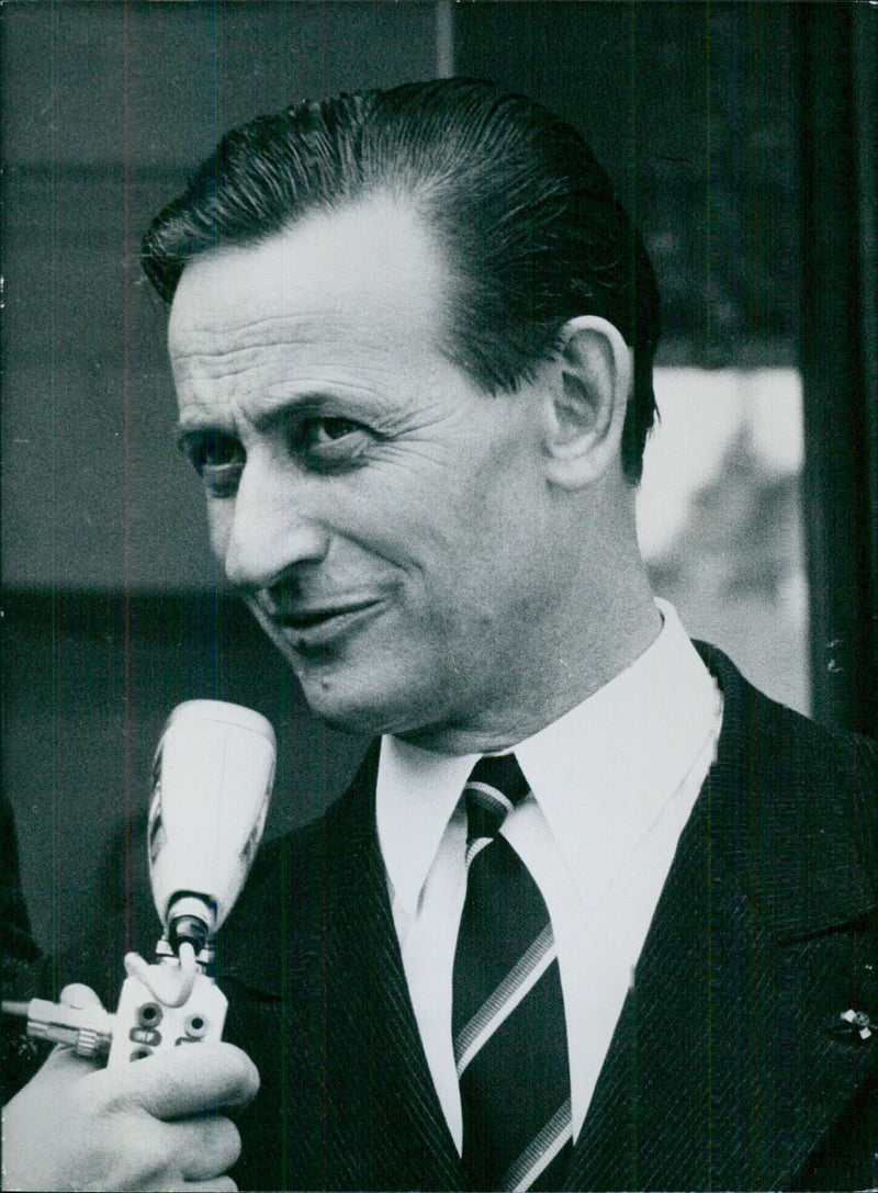 French politician Robert Galley appointed Minister of Equipment and Housing in June 1968 - Vintage Photograph