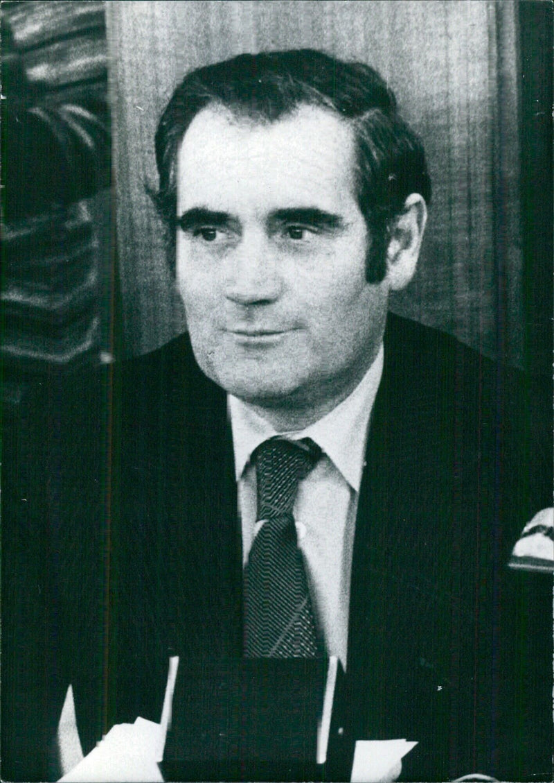 Irish Politicians: GENE FITZGERALD (Eoghan Mac Gearailt) Minister of Labour, since July 1977. - Vintage Photograph