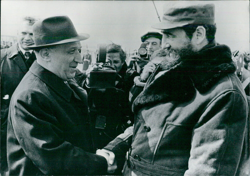 Fidel Castro & Todor Zhivkov - Vintage Photograph