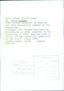 Dr. Ewald Bucher, West German Minister of Justice and Free Democratic member of the Bundestag - Vintage Photograph