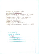 Rhodesian Politicians: Dr. ELLIOT GABELLAH - Vintage Photograph