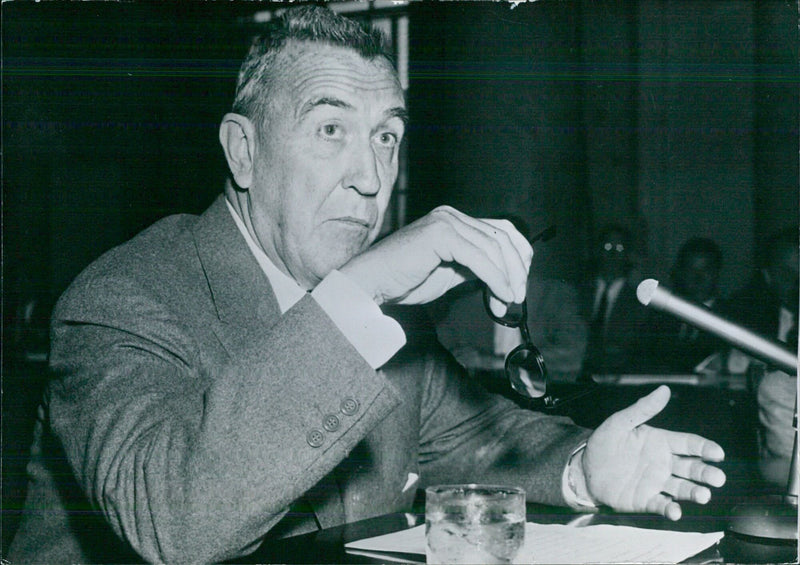 CHESTER A. BOWLES addressing the Senate Foreign Relations Committee - Vintage Photograph