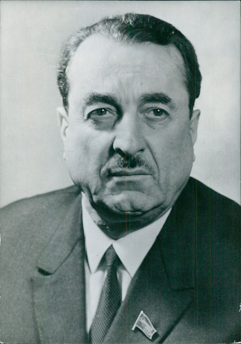 Gairbekov Muslim Gairbekovich, Chairman of the Council of Ministers and First Secretary of the Communist Party of the Checheno-Ingushskaya District of the Soviet Union - Vintage Photograph