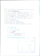 South African Government Officials: Dr. ALEWYN BURGER OPS - Vintage Photograph