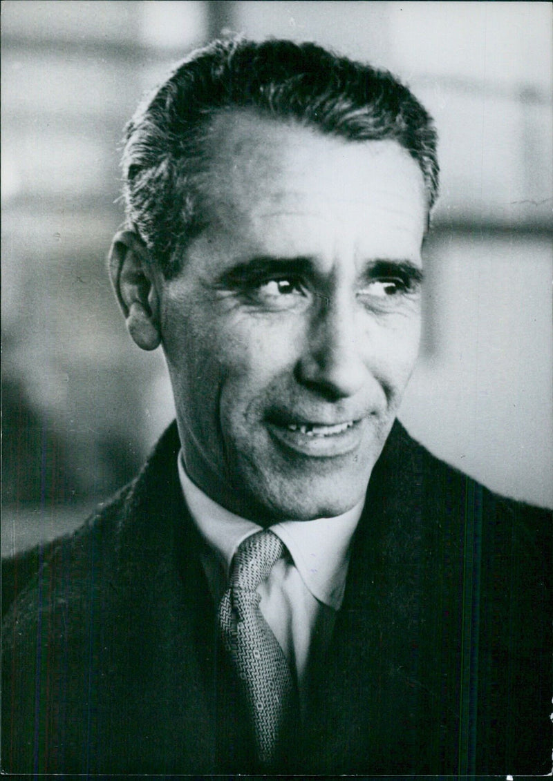 Moroccan Politicians: ABLERAHIM BOUABIB Vice-President of the Council of Ministers and one of the leaders of the opposition. - Vintage Photograph